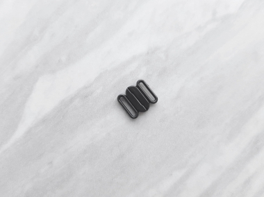 Zapięcie plastikowe do stanika, czarne - szerokość 10 mm